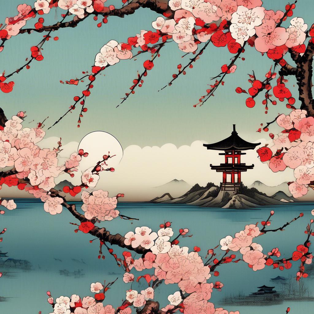 Analyse der Technik und Komposition in Hiroshiges Darstellung